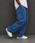 Calça cargo dazzling original PLUS SIZE azul médio